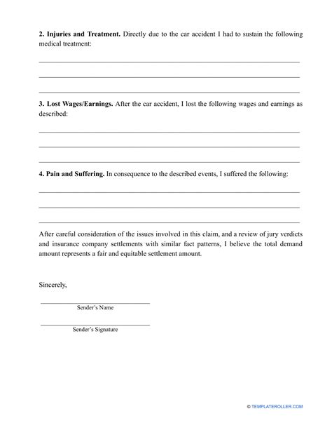 Car Accident Settlement Letter Template Fill Out Sign Online And