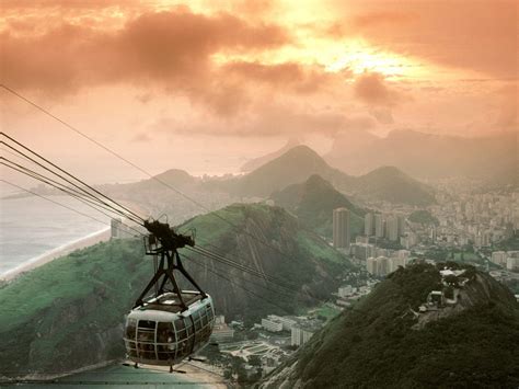 Rio De Janeiro Brazil Sunset From Sugarloaf Mountain