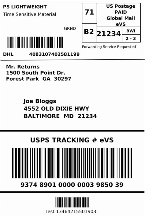 42 Shipping Label Template 4x6 Edulis Label