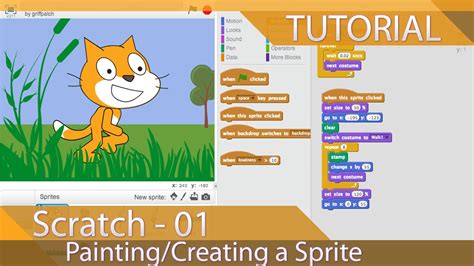 Scratch Tutorial 01 Painting A Sprite Youtube
