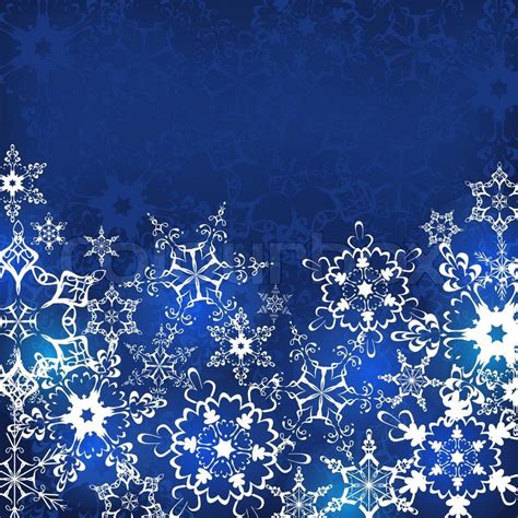 Winter Background With Snowflakes Stock Vector Colourbox