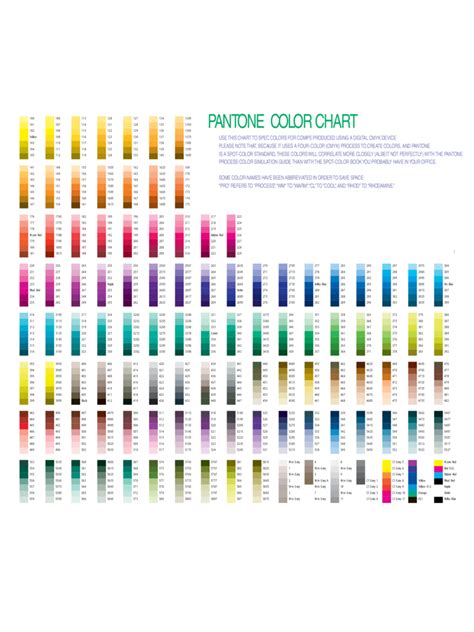 Pantone Color Chart Template Free Templates In Pdf Word Excel Designinte