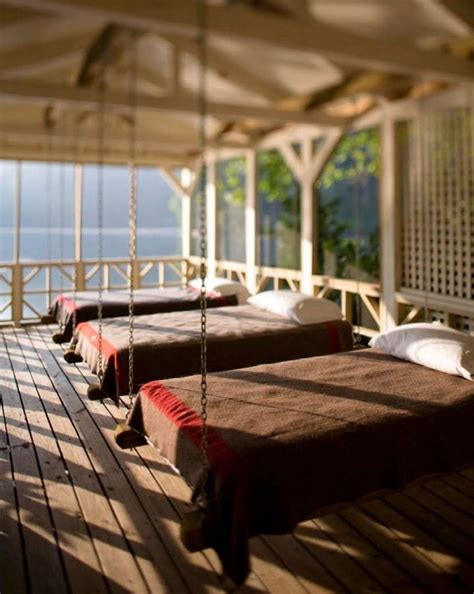 Beds that hang from the ceiling usually offer just a little more storage space than a regular bed with room underneath the bed frame. Suspended In Style - 40 Rooms That Showcase Hanging Beds