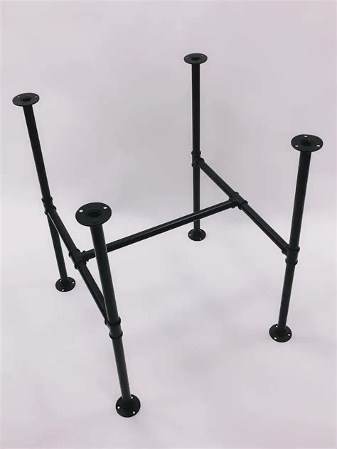 Wholesale Metal Industrial Pipe Adjustable Quadruped Table Bases Dining