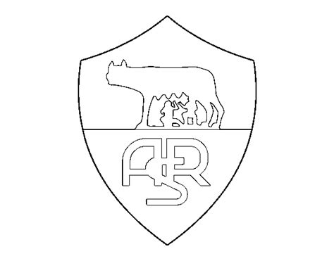 Desenho De Emblema Do AS Roma Para Colorir Colorir Com