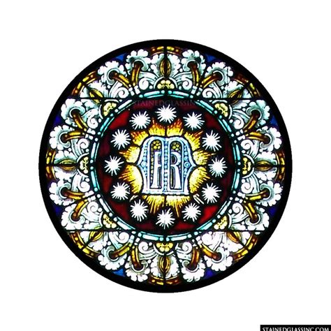 Catholic Symbolism Religious Stained Glass Window
