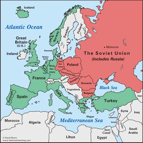 Map Of Europe During The Cold War Venus Jeannine