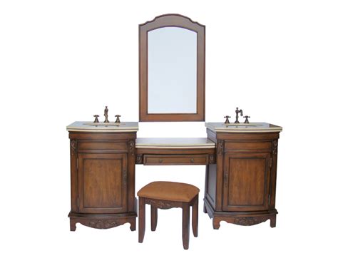 In this case, the counter holding the vanity is suspended above the floor so the area rug can comfortably fit underneath. 75-Inch Bridge Vanity | Bridge Vanity Set | Bridge Sink Vanity
