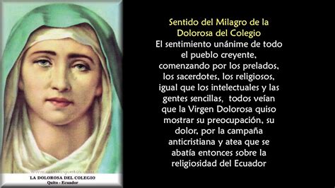 Milagro De La Virgen Dolorosa Del Colegio Youtube