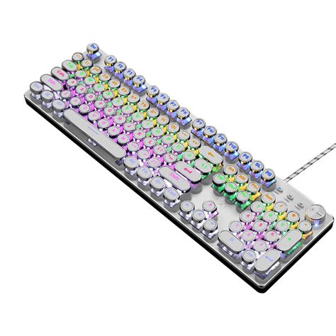 Auperto Wired Gaming Keyboard With Slim Rainbow Led Backlit Floating