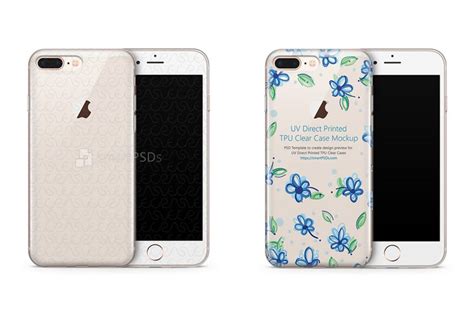 Apple Iphone 8 Plus Tpu Clear Mobile Case Design Mockup 2016