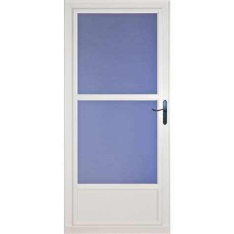 Larson Tradewinds White Mid View Tempered Glass Aluminum Retractable