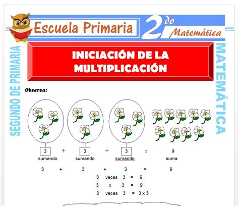 Partes De La Multiplicación Para Segundo De Primaria 4d3