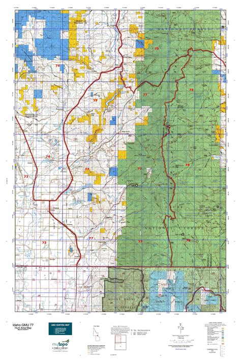 Idaho Gmu 77 Map Mytopo