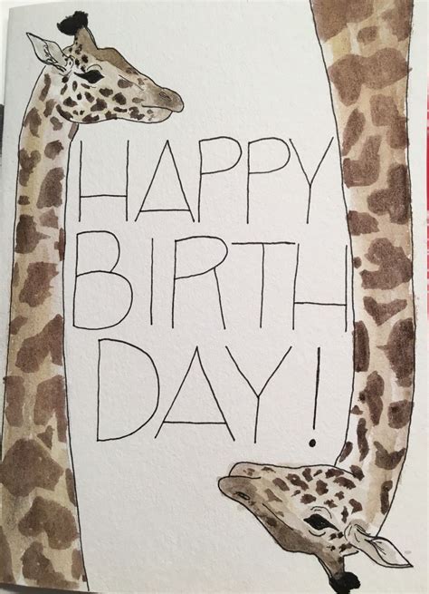 Giraffe Birthday Card Giraffe Birthday Birthday Cards Happy Birthday