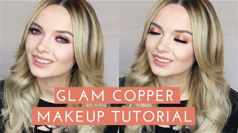 Easy Glam Copper Makeup Tutorial Mypaleskin Youtube