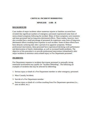 6 Incident Debrief Templates Pdf Doc