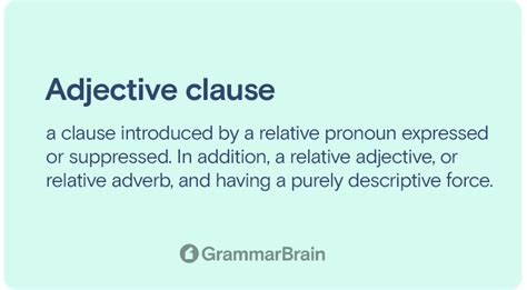Understanding An Adjective Clause Definition Examples How To Use