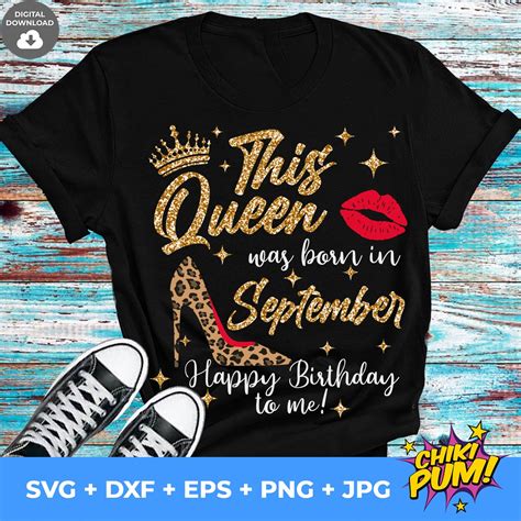 This Queen Was Born In September Svg Birthday Queen Svg Etsy