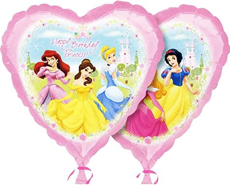 Happy Birthday Disney Princesses 18 Heart Shaped Balloon
