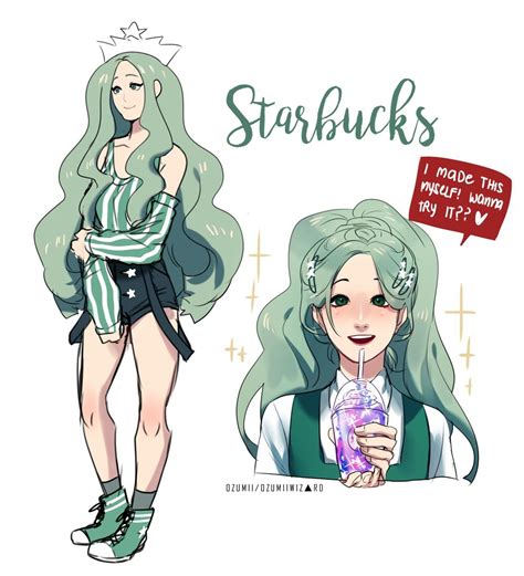 Starbucks~ Starbucks Art Anime Anime Version