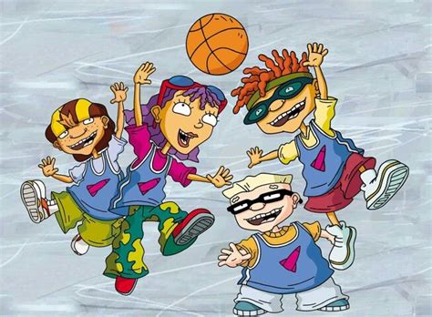 Rocket Power! Reggie (rocket girl), Otto (rocket boy), Sam (squid