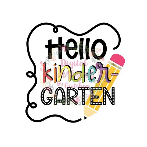 Hello Kindergarten Png Digital Download Sublimation Back To Etsy Uk
