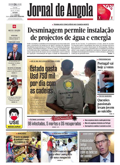 Jornal De Angola Domingo 24 De Janeiro De 2021