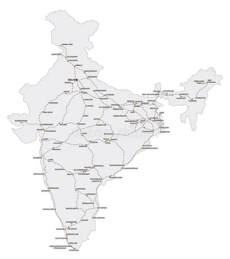 India Railway Map India Railway India World Map India Map Images