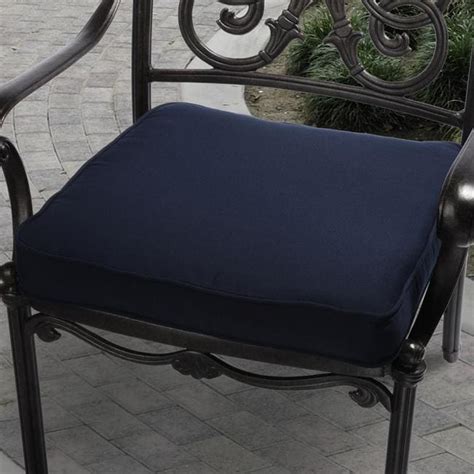 Shop Clara 19 Inch Outdoor Navy Blue Cushion With Sunbrella Free