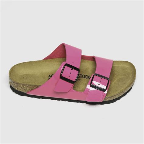 Birkenstock Pink Arizona Patent Sandals Shoefreak