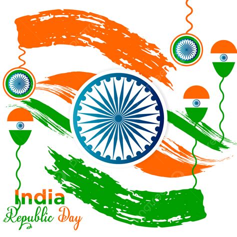 ध्वज और गुब्बारे के साथ भारत का गणतंत्र दिवस वेक्टर वेक्टर भारतीय