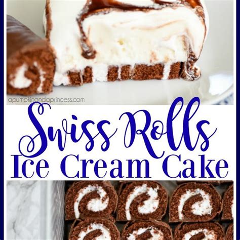 Swiss Rolls Ice Cream Cake Recipe Yummly Recipe Ice Cream Cake