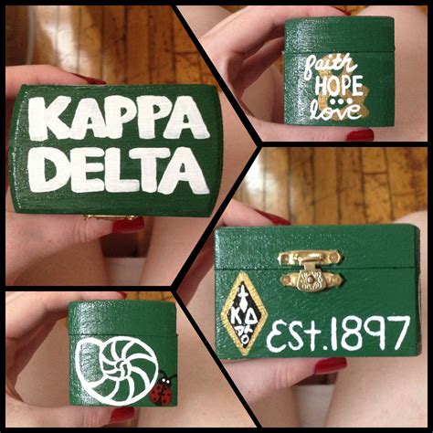 Kappa Delta Pin Box Use 1 Trinket Box From Michaels Kappa Delta