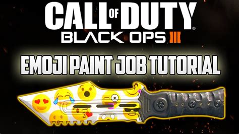 Black Ops 3 Emoji Camo Bo3 Paint Job Tutorials Youtube