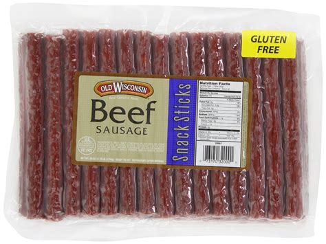 Old Wisconsin Snack Sticks Beef 26 Ounce •