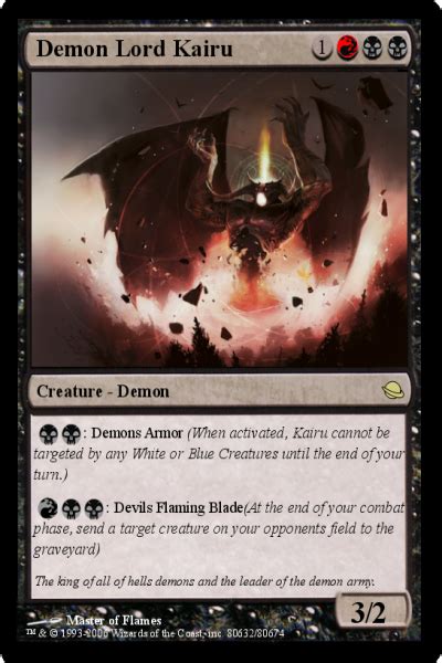 Buy & sell bloodgift demon (mint cond.) in europe's largest online marketplace for magic: Demon Lord Kairu MTG card edit by MasterOfFlames on DeviantArt