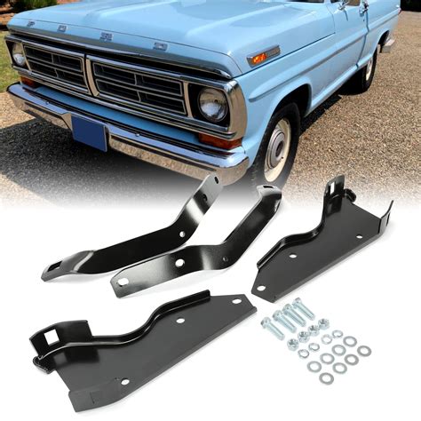 Rear Bumper Brackets Styleside Steel Assembly For Ford Pickup F 100