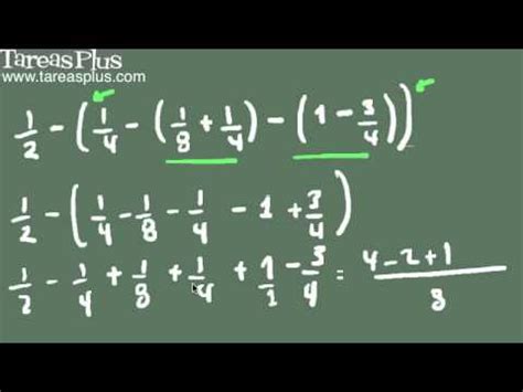 Estudio de los polinomios aritméticos cuando estos no poseen signos de agrupación. Polinomios aritméticos con fracciones - YouTube