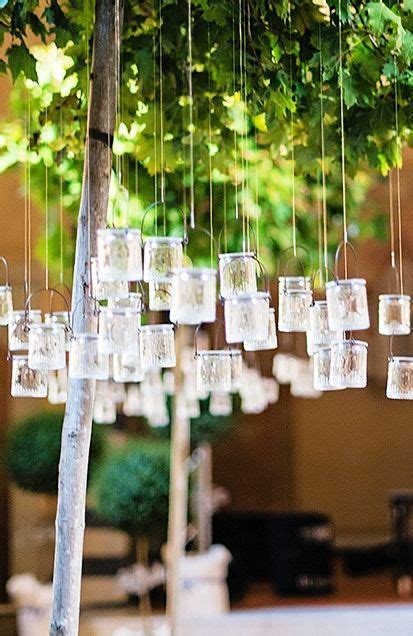 Tea Lights Hang From Birch Trees In The Four Seasons Hotel Florence