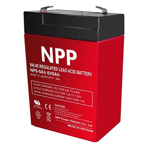 Buy Npp Np6 5ah F1 6v 5ah Battery Rechargeable Sealed Lead Acid 6v 5