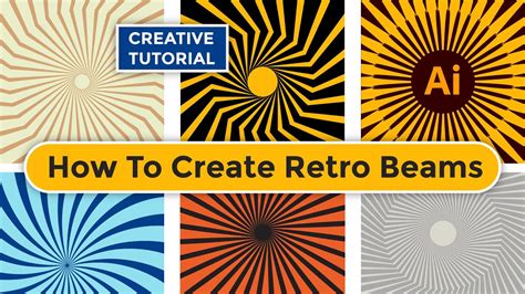 How To Create Retro Beam Designs In Adobe Illustrator Youtube