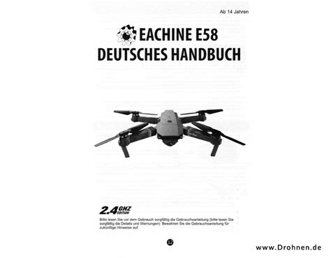 DroneX Pro - deutsche Bedienungsanleitung (Eachine E58 / Blade 720)
