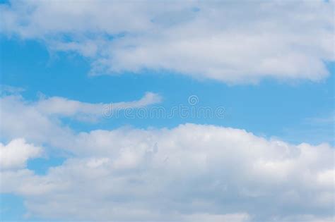 Blue Sky With Fluffy Clouds Natural Landscape Spring Nature Scene
