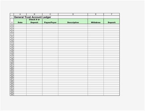 Blank Accounting Spreadsheet Excel Spreadsheet Template Printable