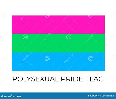 polysexual pride rainbow flags symbol of lgbt community vector flag sexual identity stock