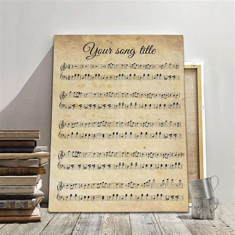Music Sheet Canvas Wedding Song Sheet Canvas Music Sheet Song Lyric