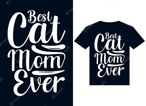Premium Vector Best Cat Mom Ever Illustrations For Print Ready T Shirts Design
