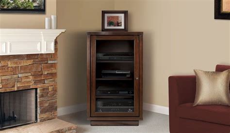 You can customize the cabinet with the included glass or solid door panels. Bell'O International Corporation - ATC402 | Media storage ...