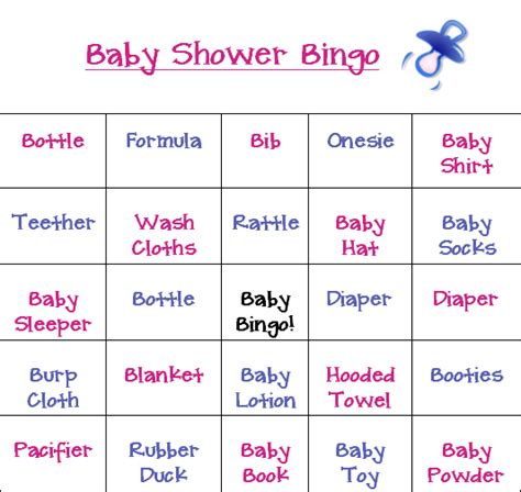 Free Printable Baby Shower Bingo Cards Cute And Trendy